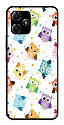 Owls Pattern Metal Mobile Case for Poco M6 Pro 5G