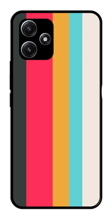 Muted Rainbow Metal Mobile Case for Poco M6 Pro 5G