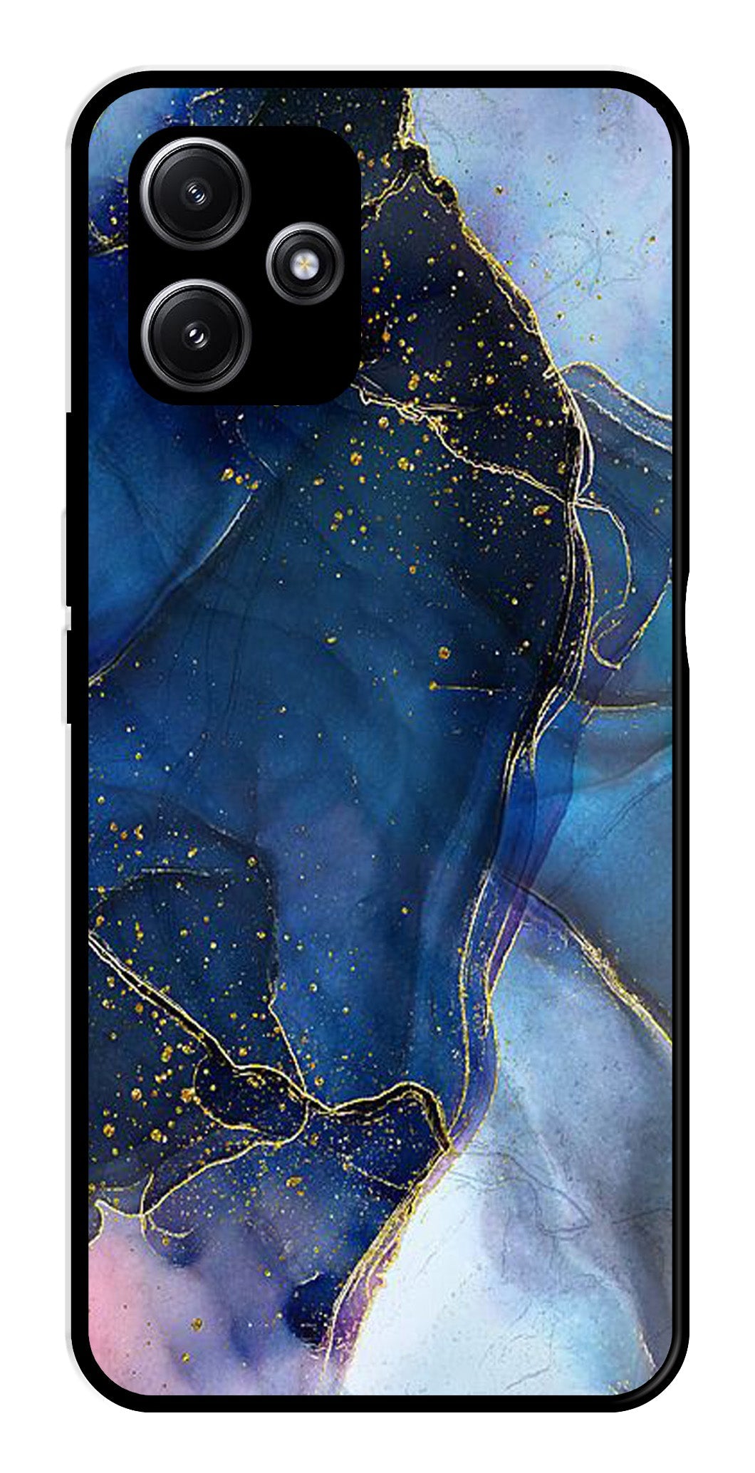 Blue Marble Metal Mobile Case for Poco M6 Pro 5G   (Design No -34)