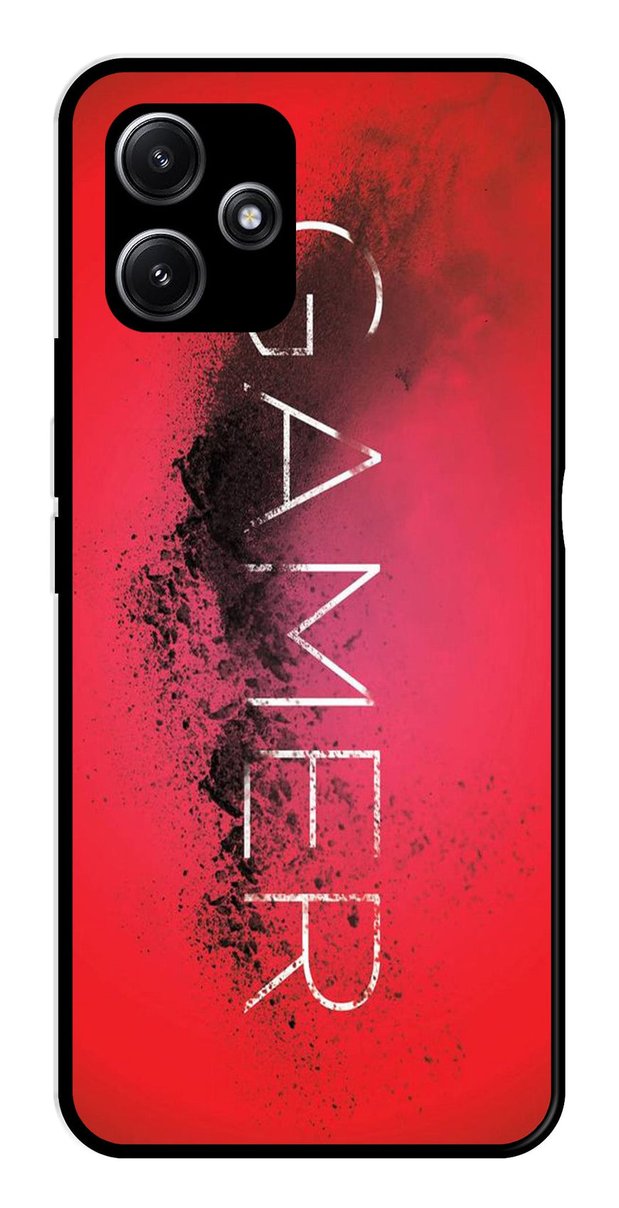 Gamer Pattern Metal Mobile Case for Redmi 12 5G   (Design No -41)