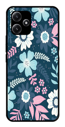 Flower Leaves Design Metal Mobile Case for Poco M6 Pro 5G