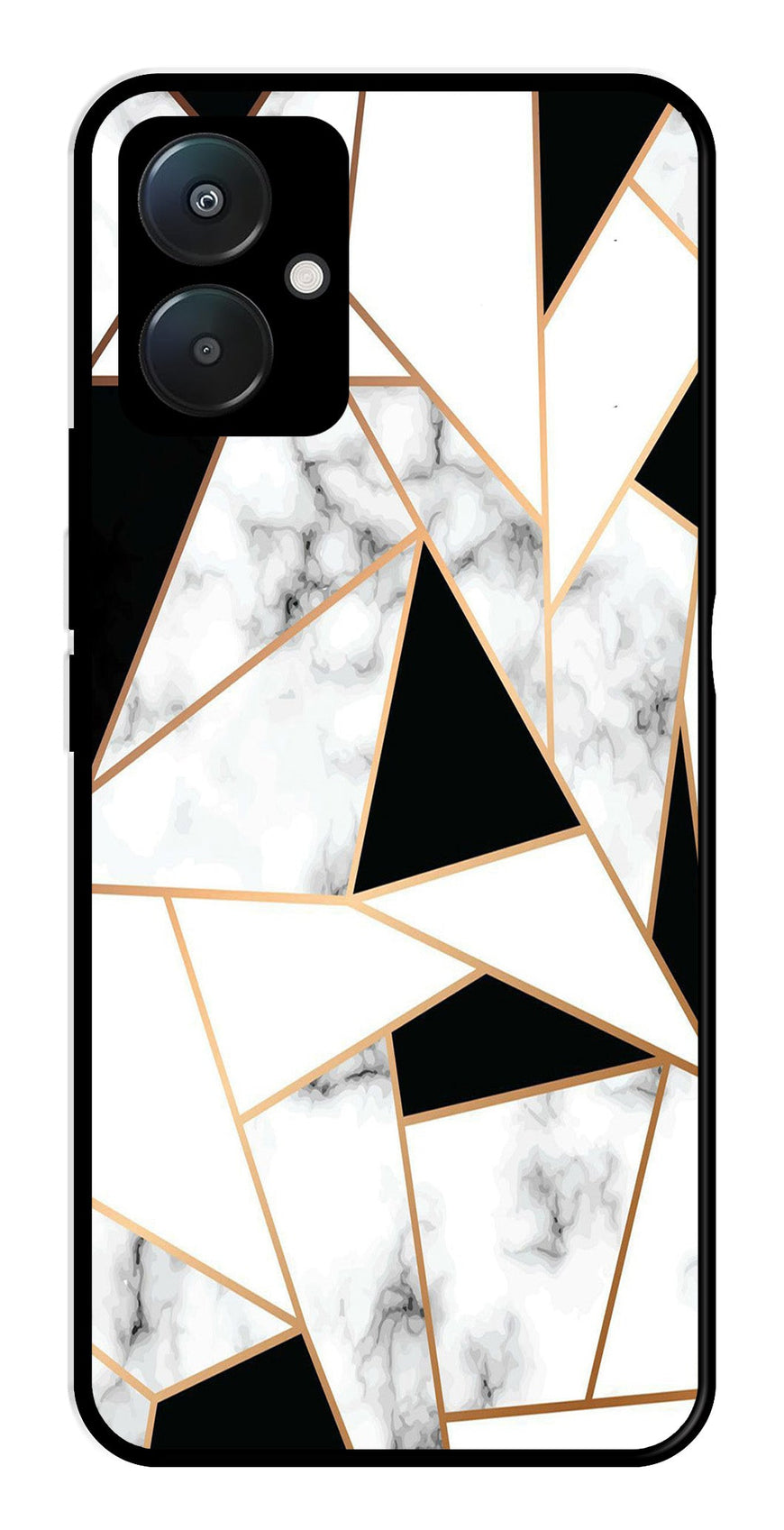 Marble Design2 Metal Mobile Case for Poco C65   (Design No -08)