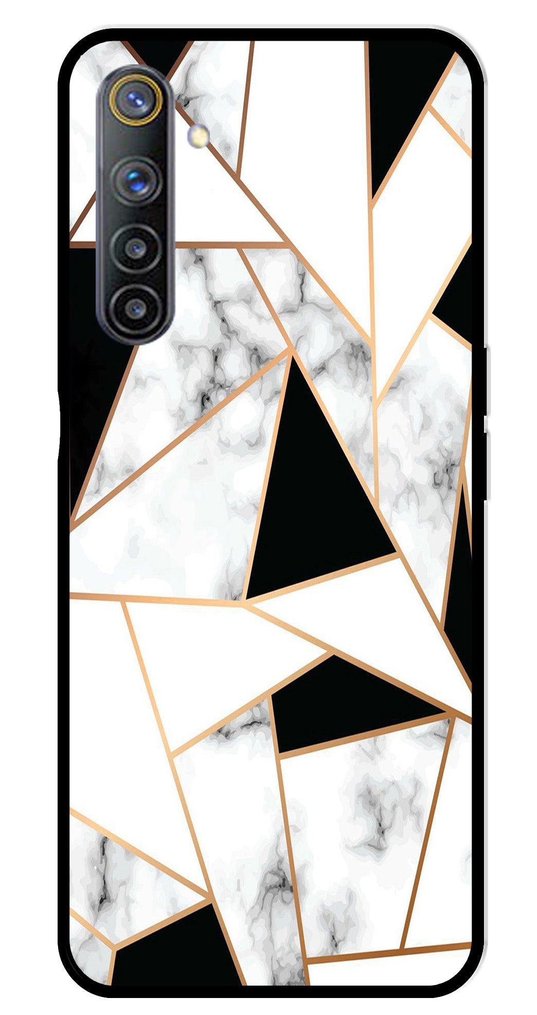 Marble Design2 Metal Mobile Case for Realme 6   (Design No -08)