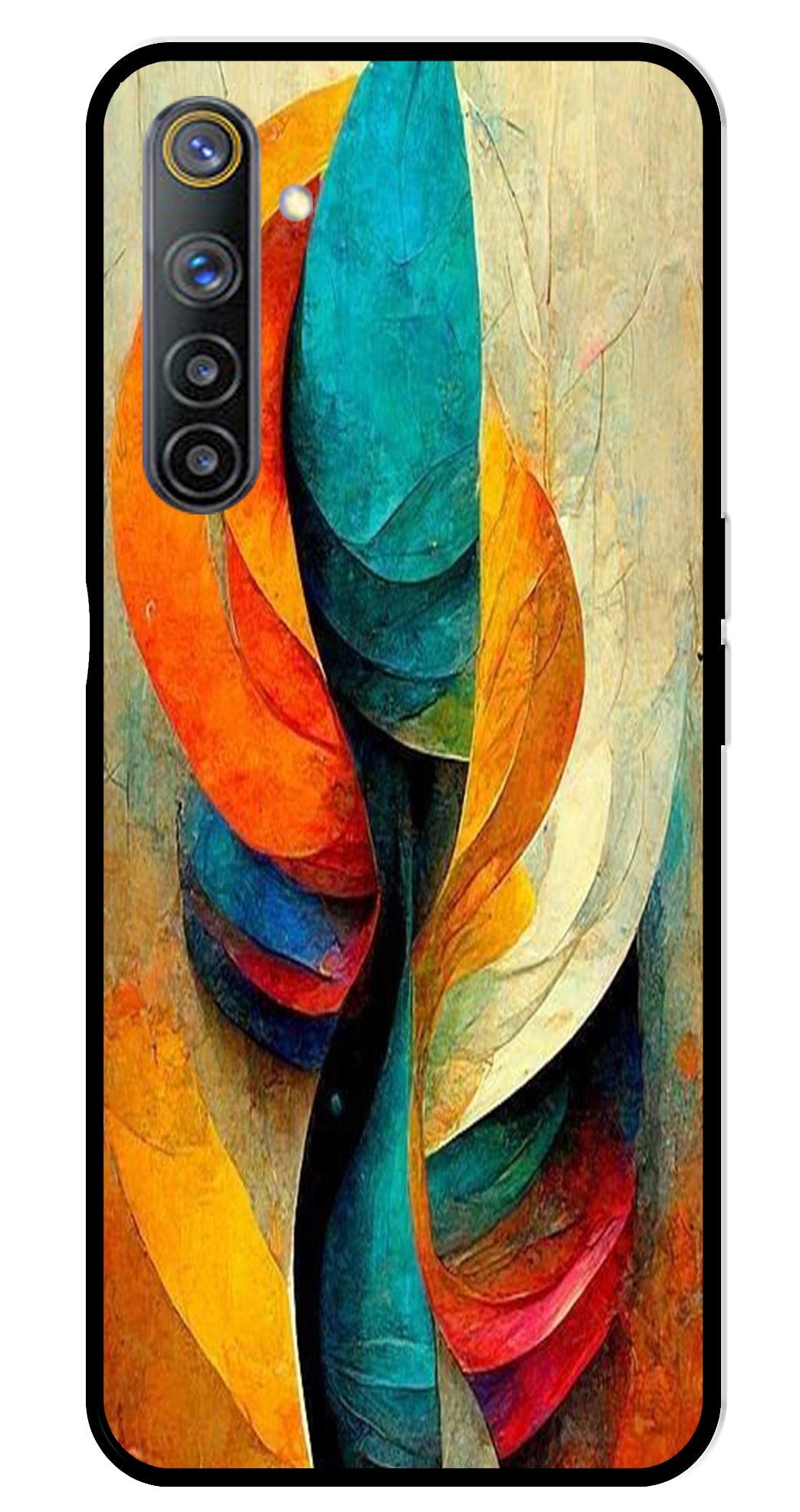 Modern Art Metal Mobile Case for Realme 6   (Design No -11)