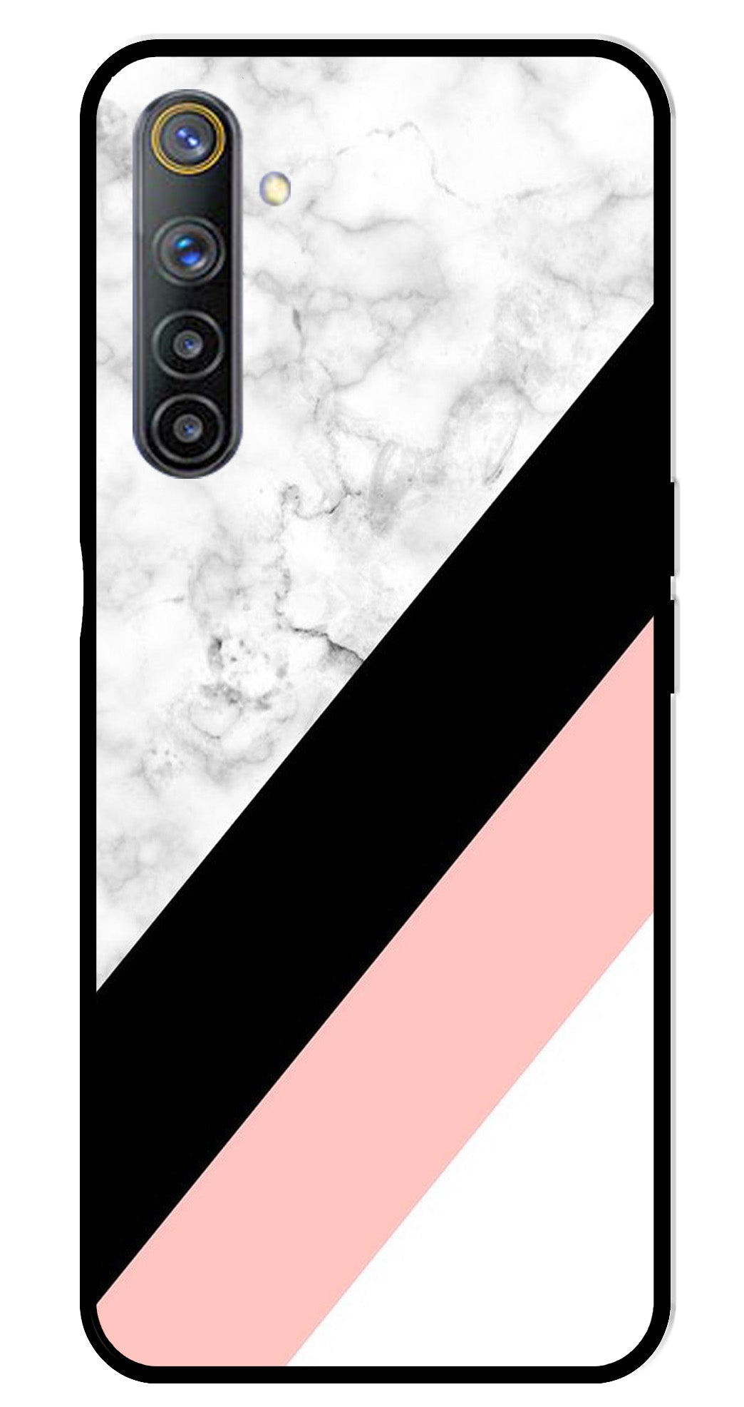 Marble Design Metal Mobile Case for Realme 6   (Design No -24)