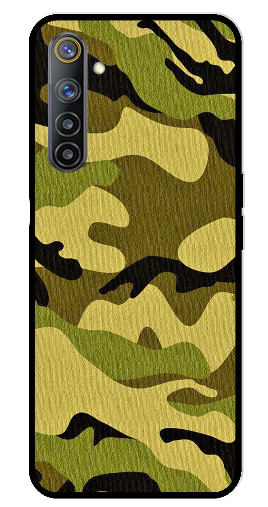 Army Pattern Metal Mobile Case for Realme 6   (Design No -35)