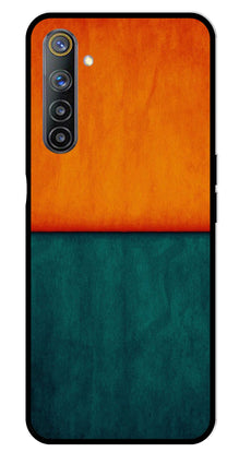 Orange Green Pattern Metal Mobile Case for Realme 6