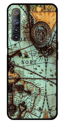 Map Design Metal Mobile Case for Realme 6