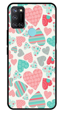 Hearts Pattern Metal Mobile Case for Realme C17