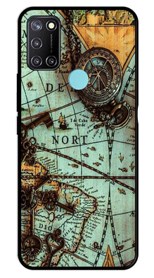 Map Design Metal Mobile Case for Realme C17