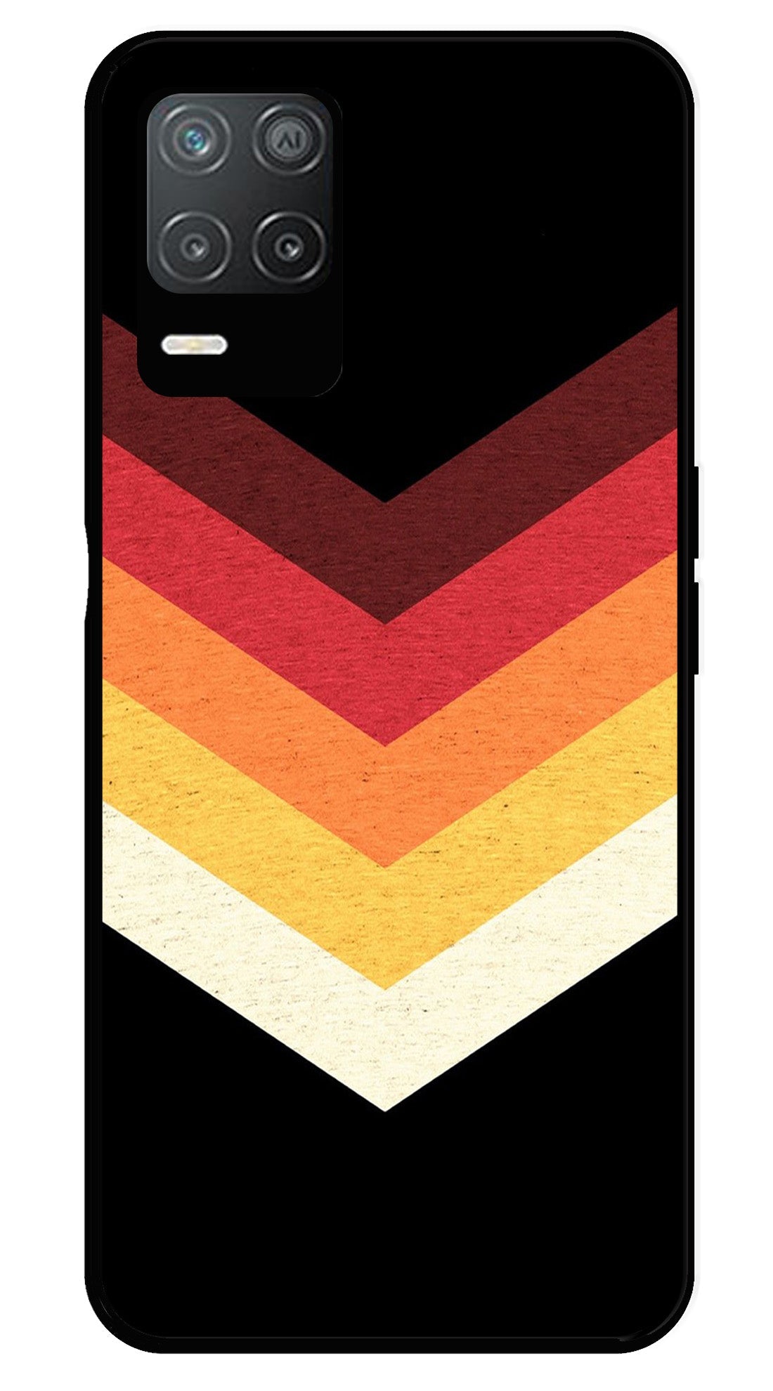 MultiColor Arrow Metal Mobile Case for Realme Narzo 30 5G   (Design No -04)