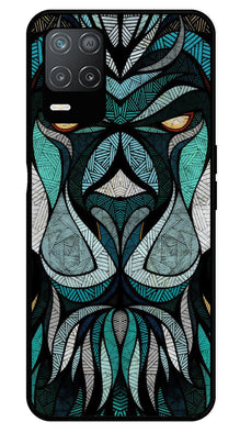 Lion Pattern Metal Mobile Case for Realme Narzo 30 5G