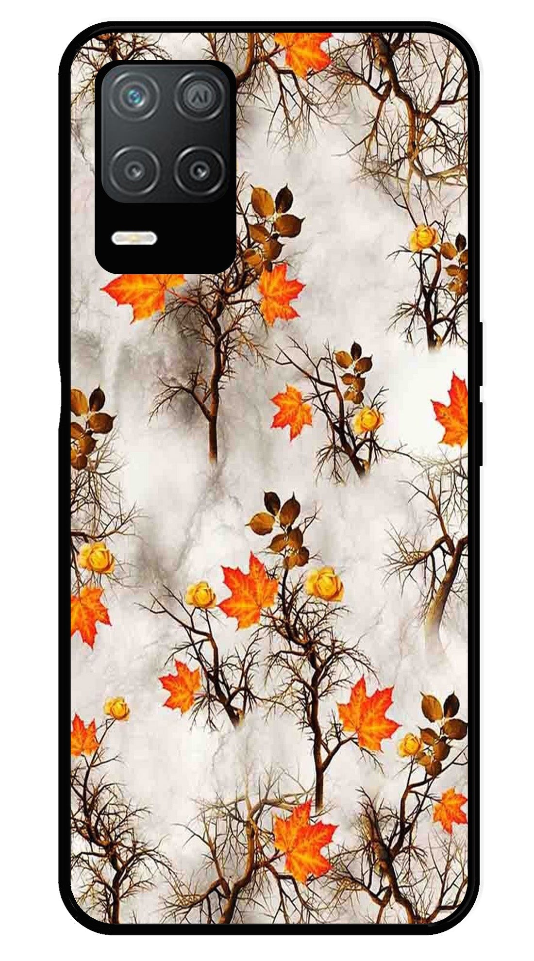 Autumn leaves Metal Mobile Case for Realme Narzo 30 5G   (Design No -55)