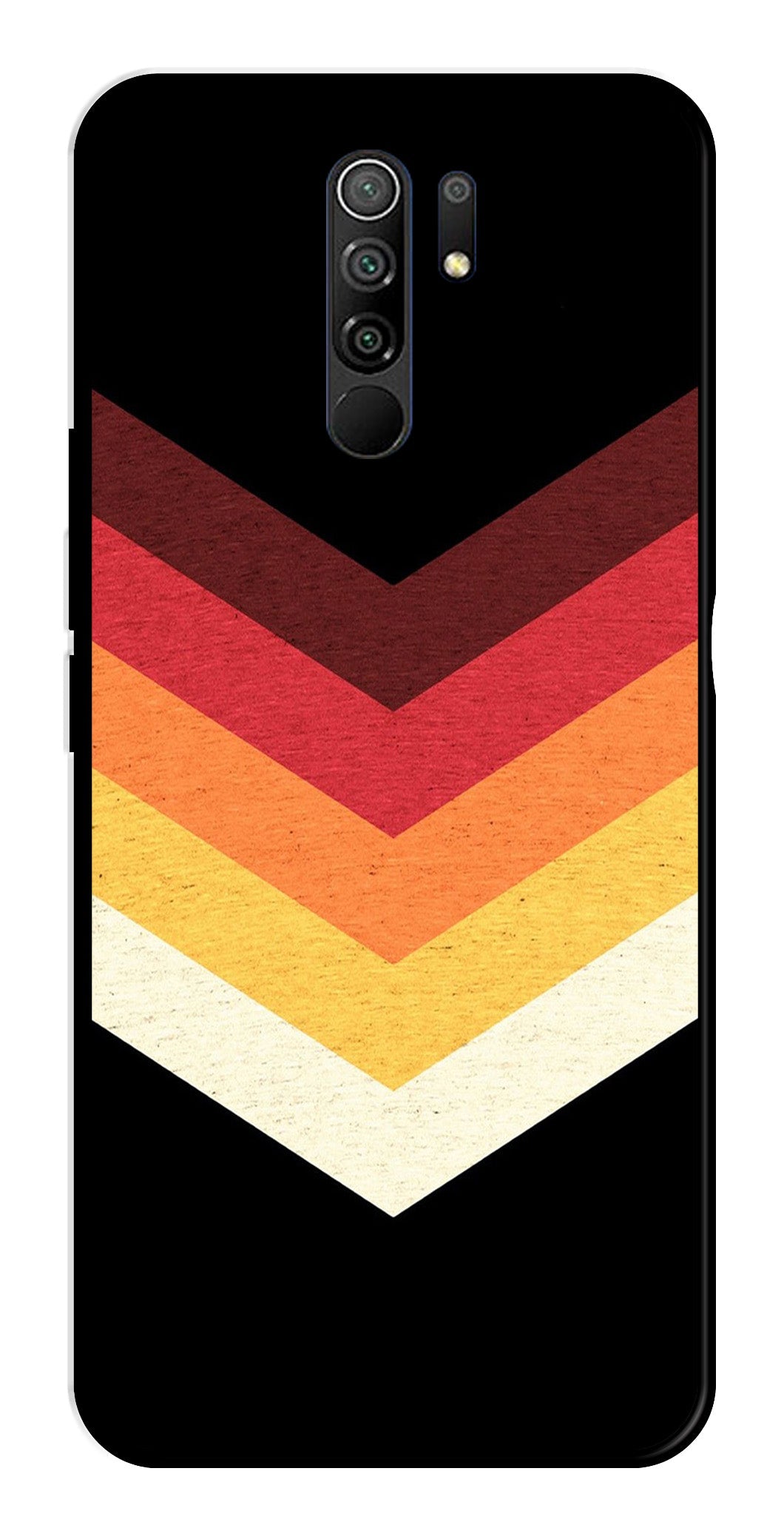 MultiColor Arrow Metal Mobile Case for Redmi 9 Prime   (Design No -04)