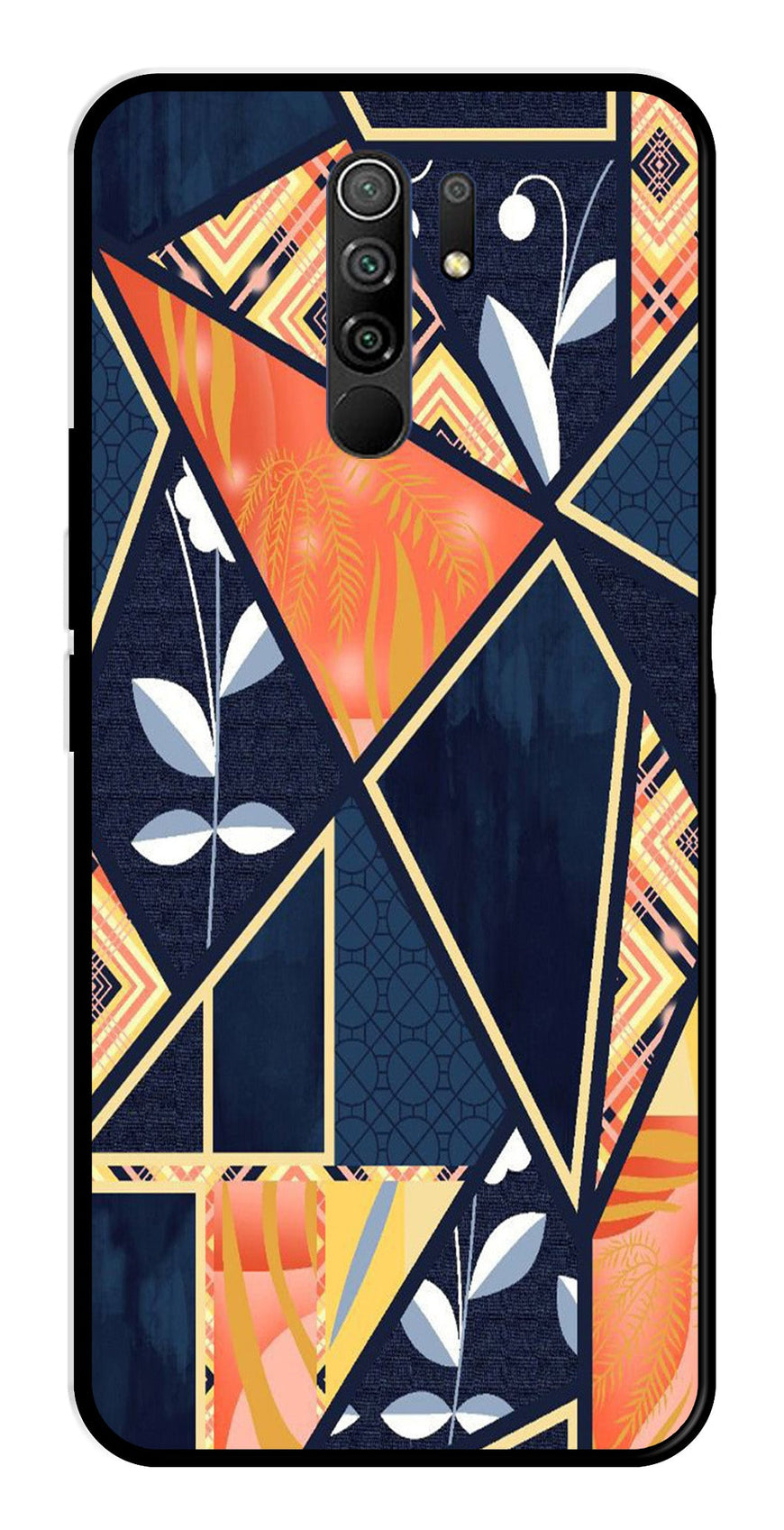 Marble Design Metal Mobile Case for Redmi 9 Prime   (Design No -07)