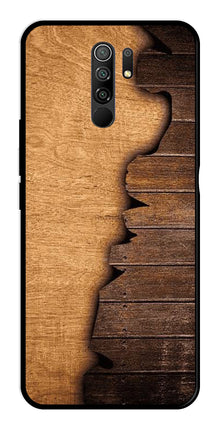 Wooden Design Metal Mobile Case for Redmi 9 Prime