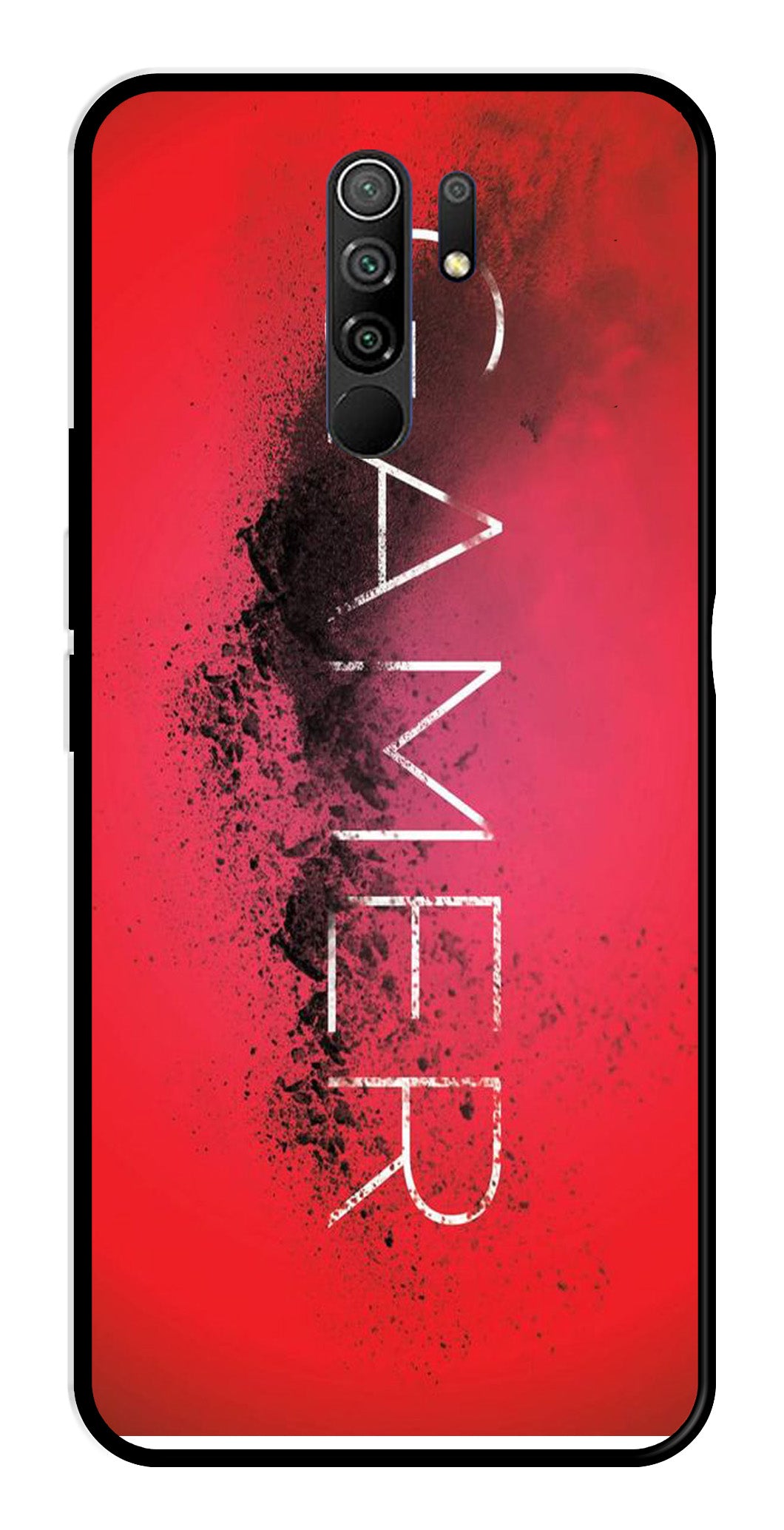 Gamer Pattern Metal Mobile Case for Redmi 9 Prime   (Design No -41)