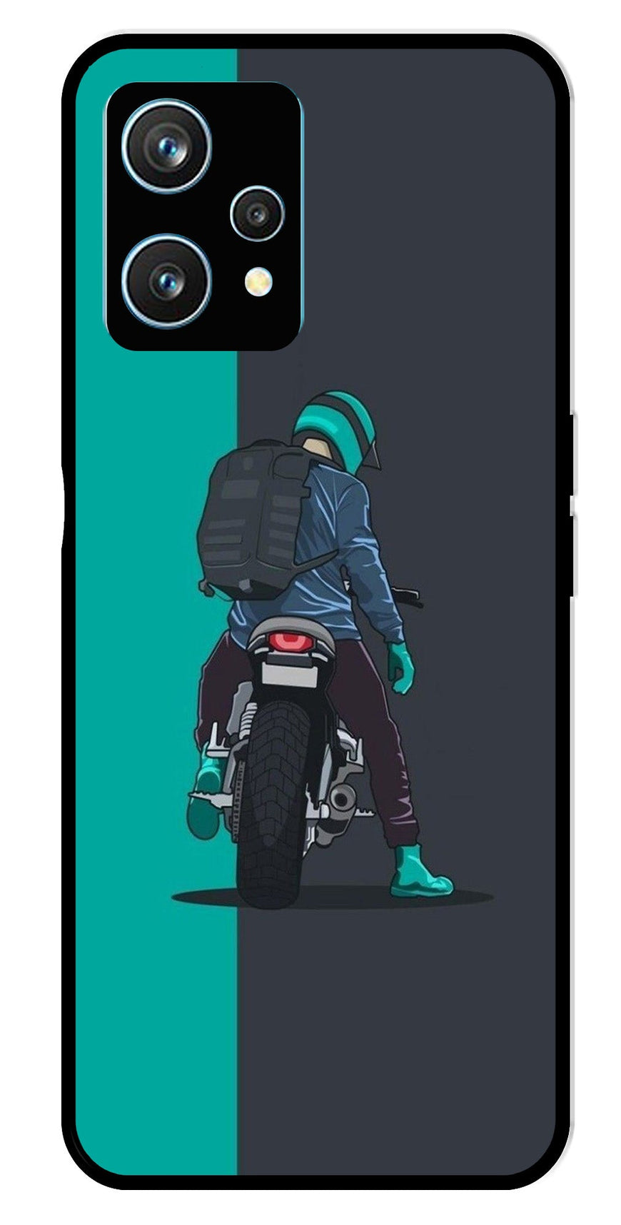 Bike Lover Metal Mobile Case for Realme 9 Pro Plus 5G   (Design No -05)