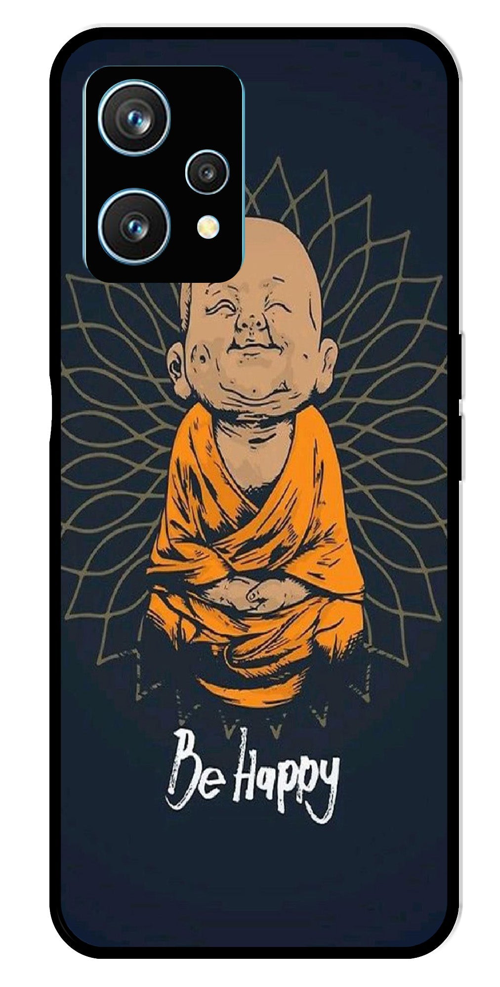 Be Happy Metal Mobile Case for Realme 9 Pro Plus 5G   (Design No -27)