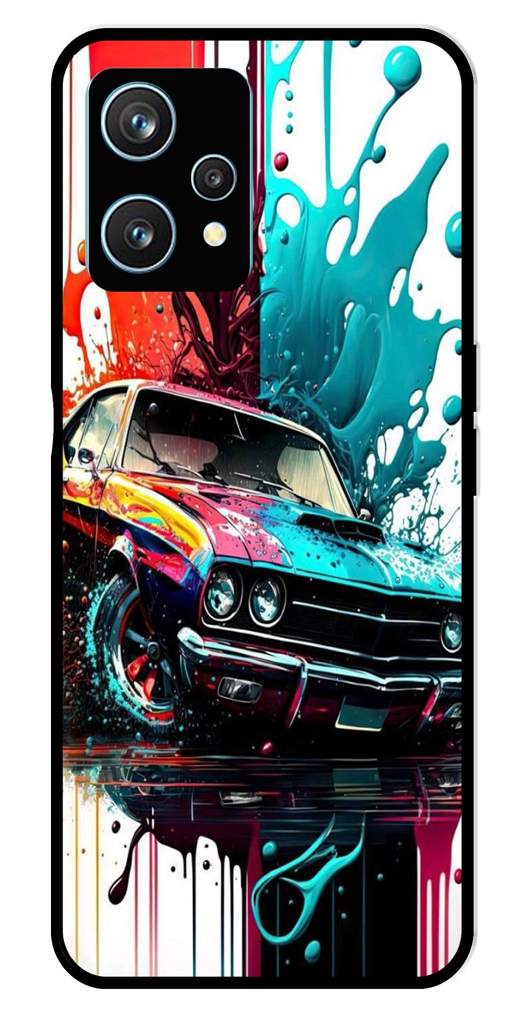 Vintage Car Metal Mobile Case for Realme 9 Pro Plus 5G   (Design No -29)