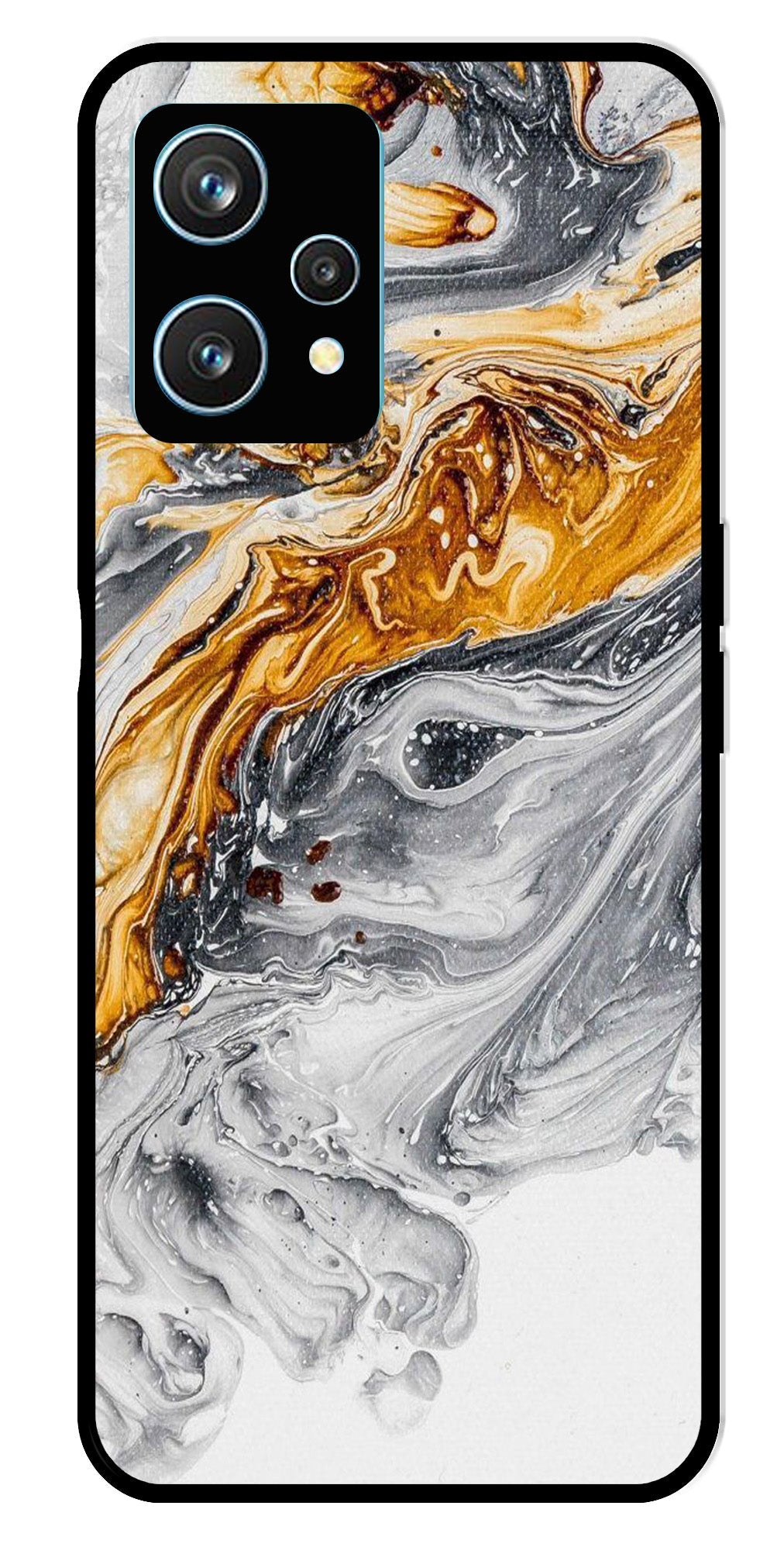 Marble Pattern Metal Mobile Case for Realme 9 Pro Plus 5G   (Design No -36)