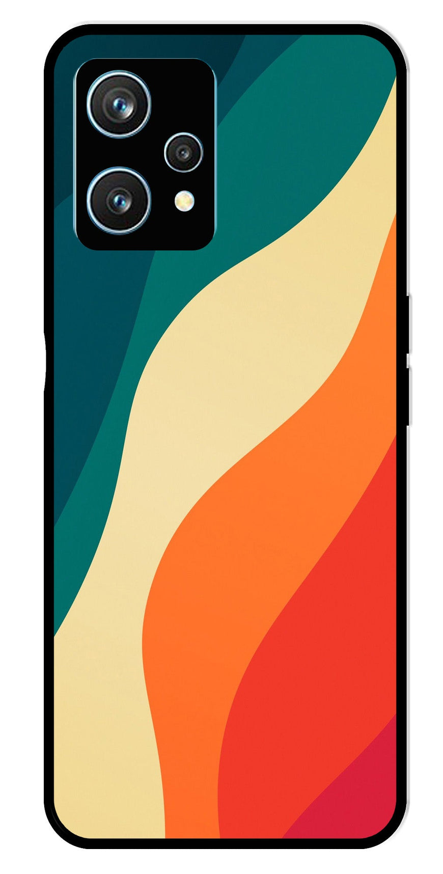 Muted Rainbow Metal Mobile Case for Realme 9 Pro Plus 5G   (Design No -39)