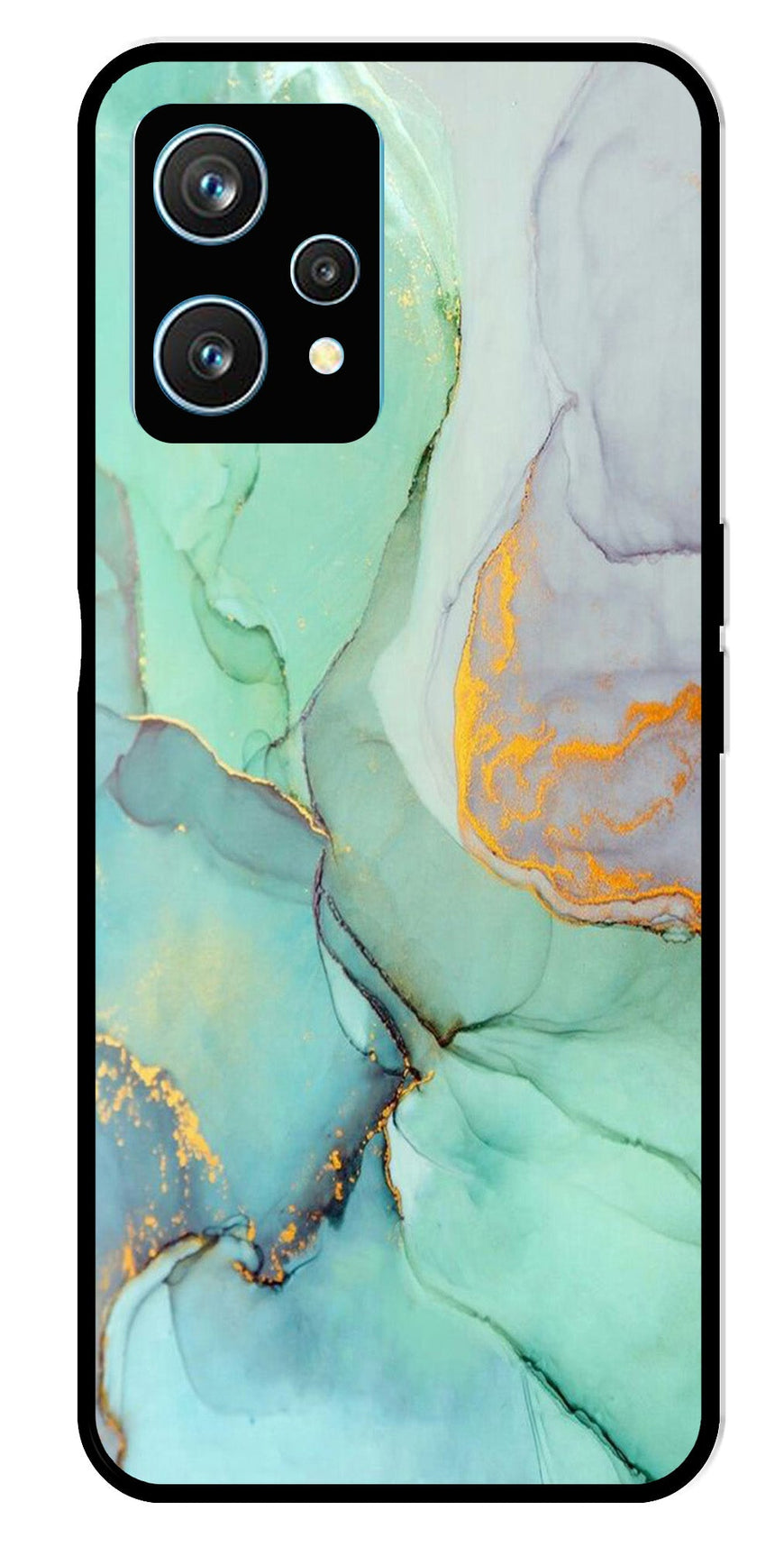 Marble Design Metal Mobile Case for Realme 9 Pro Plus 5G   (Design No -46)