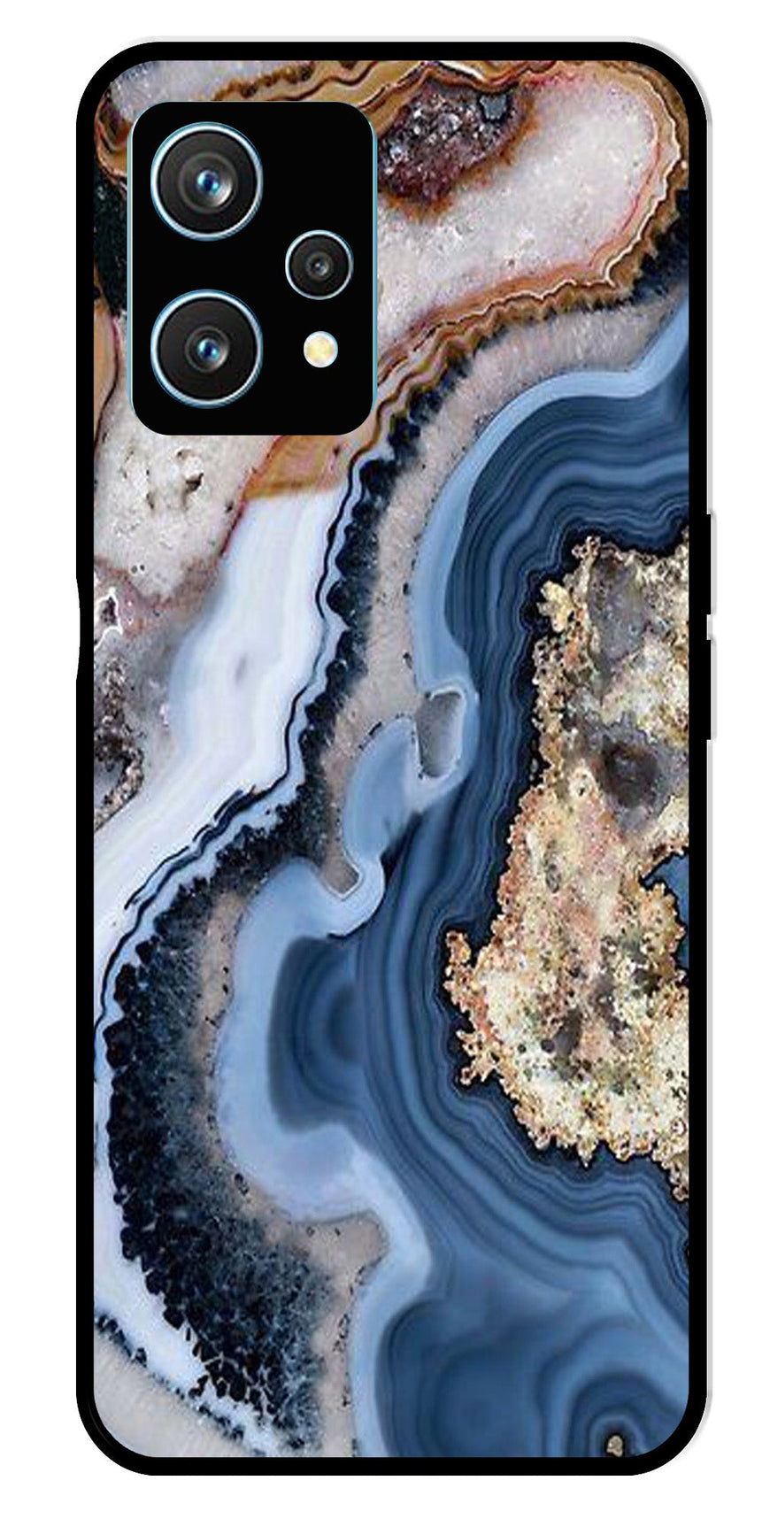 Marble Design Metal Mobile Case for Realme 9 Pro Plus 5G   (Design No -53)