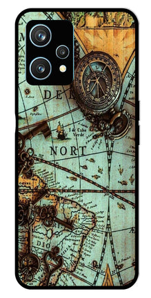 Map Design Metal Mobile Case for Realme 9 Pro Plus 5G