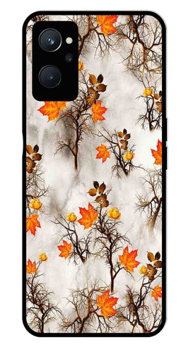 Autumn leaves Metal Mobile Case for Realme 9i   (Design No -55)