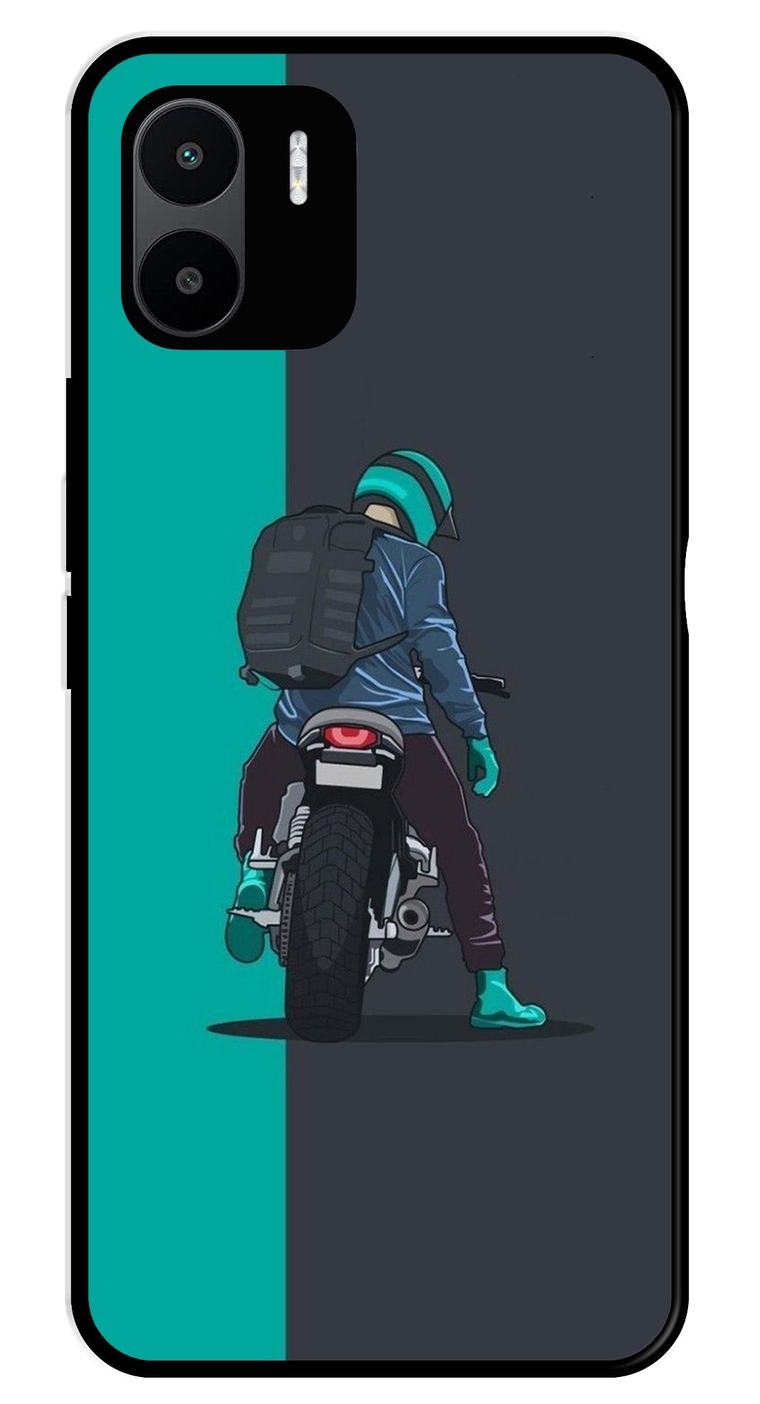 Bike Lover Metal Mobile Case for Redmi A2   (Design No -05)