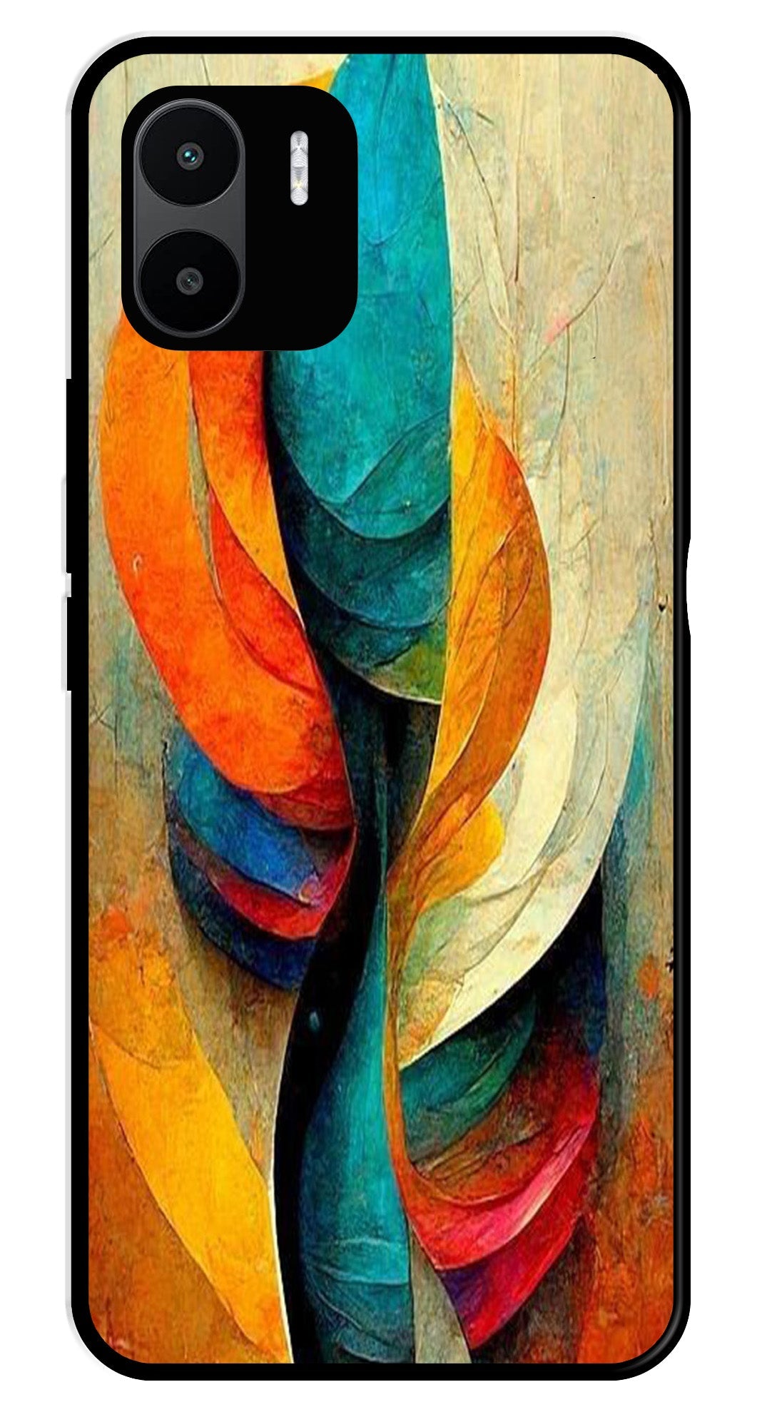 Modern Art Metal Mobile Case for Redmi A2   (Design No -11)