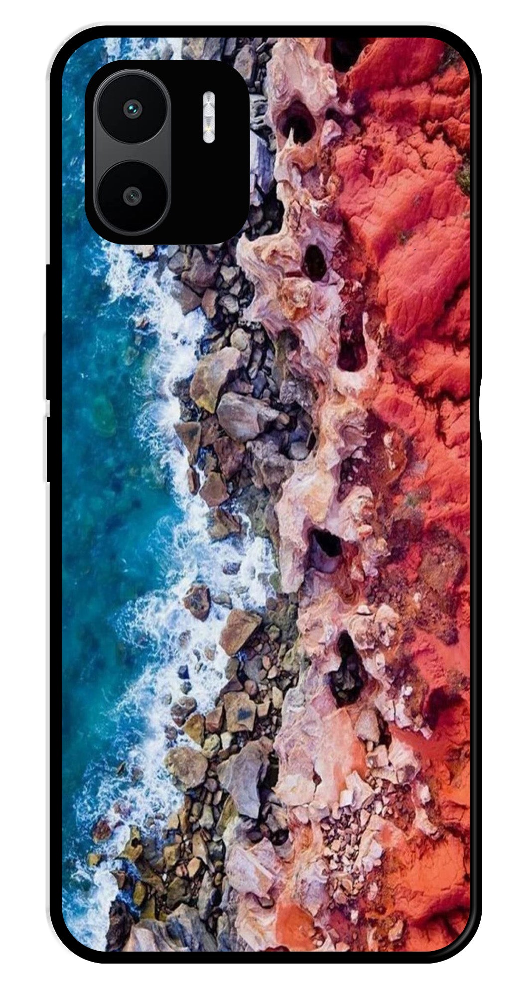 Sea Shore Metal Mobile Case for Redmi A2   (Design No -18)