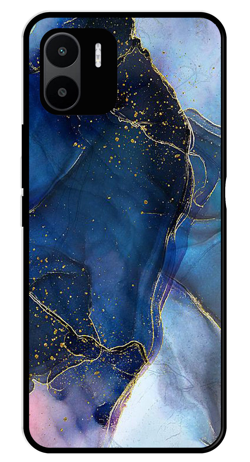 Blue Marble Metal Mobile Case for Redmi A2   (Design No -34)