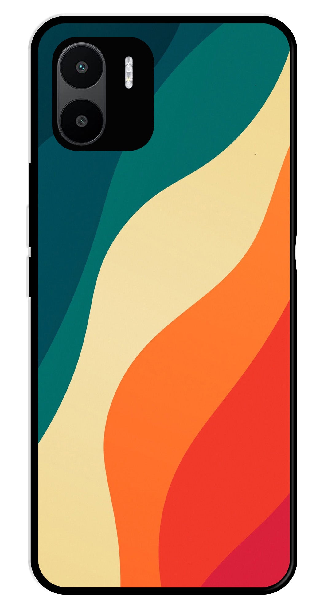 Muted Rainbow Metal Mobile Case for Redmi A2   (Design No -39)