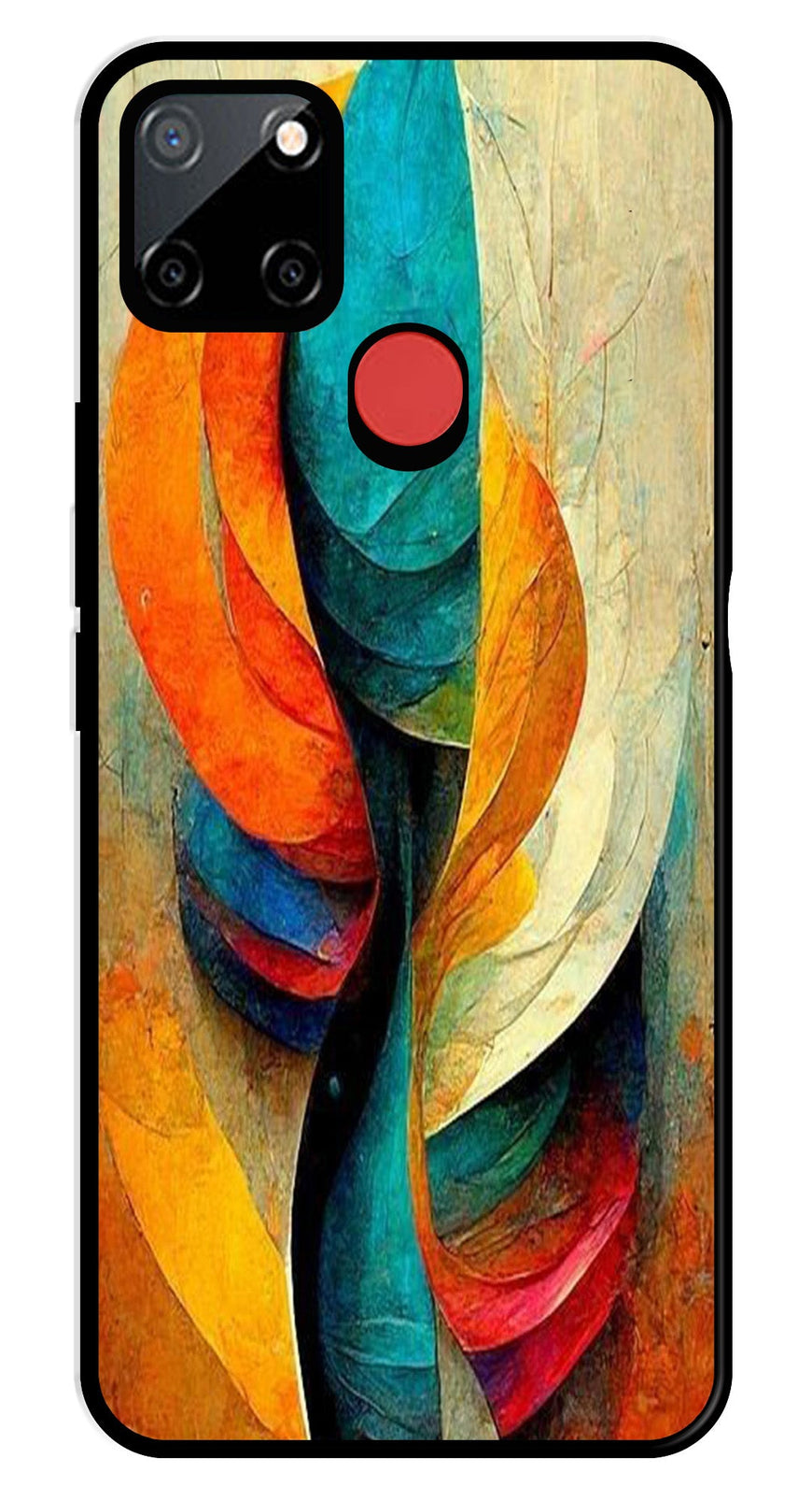 Modern Art Metal Mobile Case for Realme C12   (Design No -11)