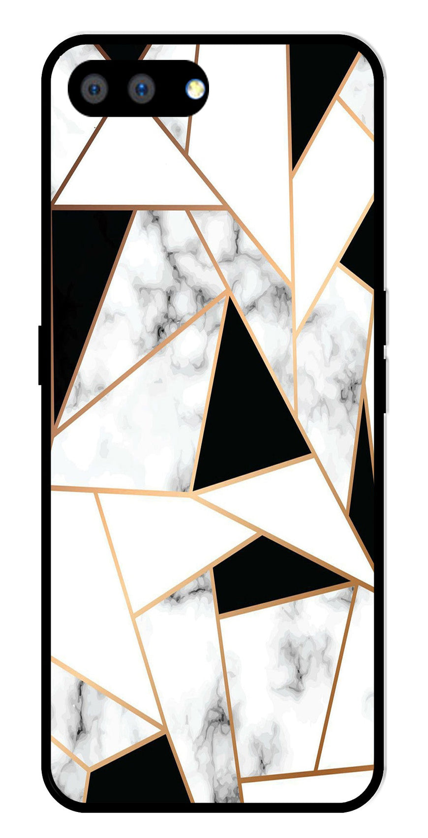 Marble Design2 Metal Mobile Case for Realme C1   (Design No -08)