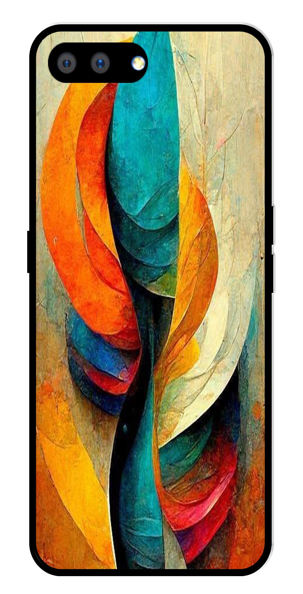 Modern Art Metal Mobile Case for Realme C1   (Design No -11)