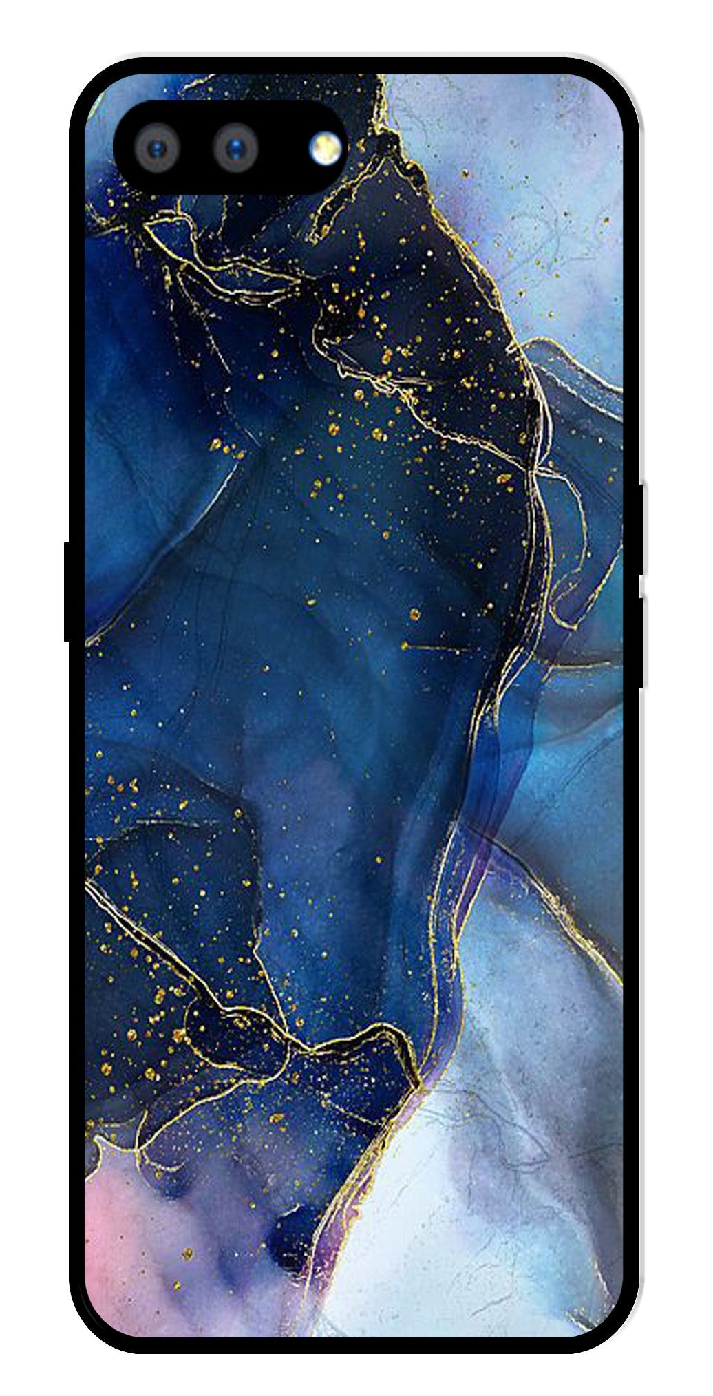 Blue Marble Metal Mobile Case for Realme C1   (Design No -34)