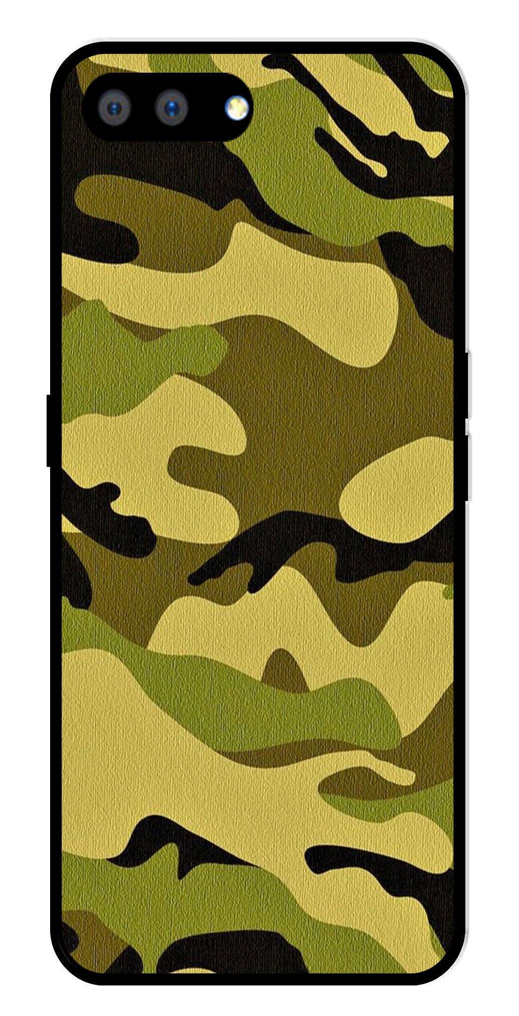 Army Pattern Metal Mobile Case for Realme C1   (Design No -35)