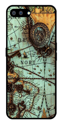 Map Design Metal Mobile Case for Realme C1