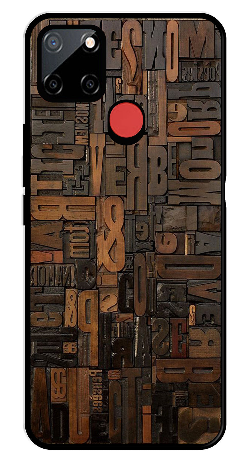 Alphabets Metal Mobile Case for Realme C11   (Design No -32)