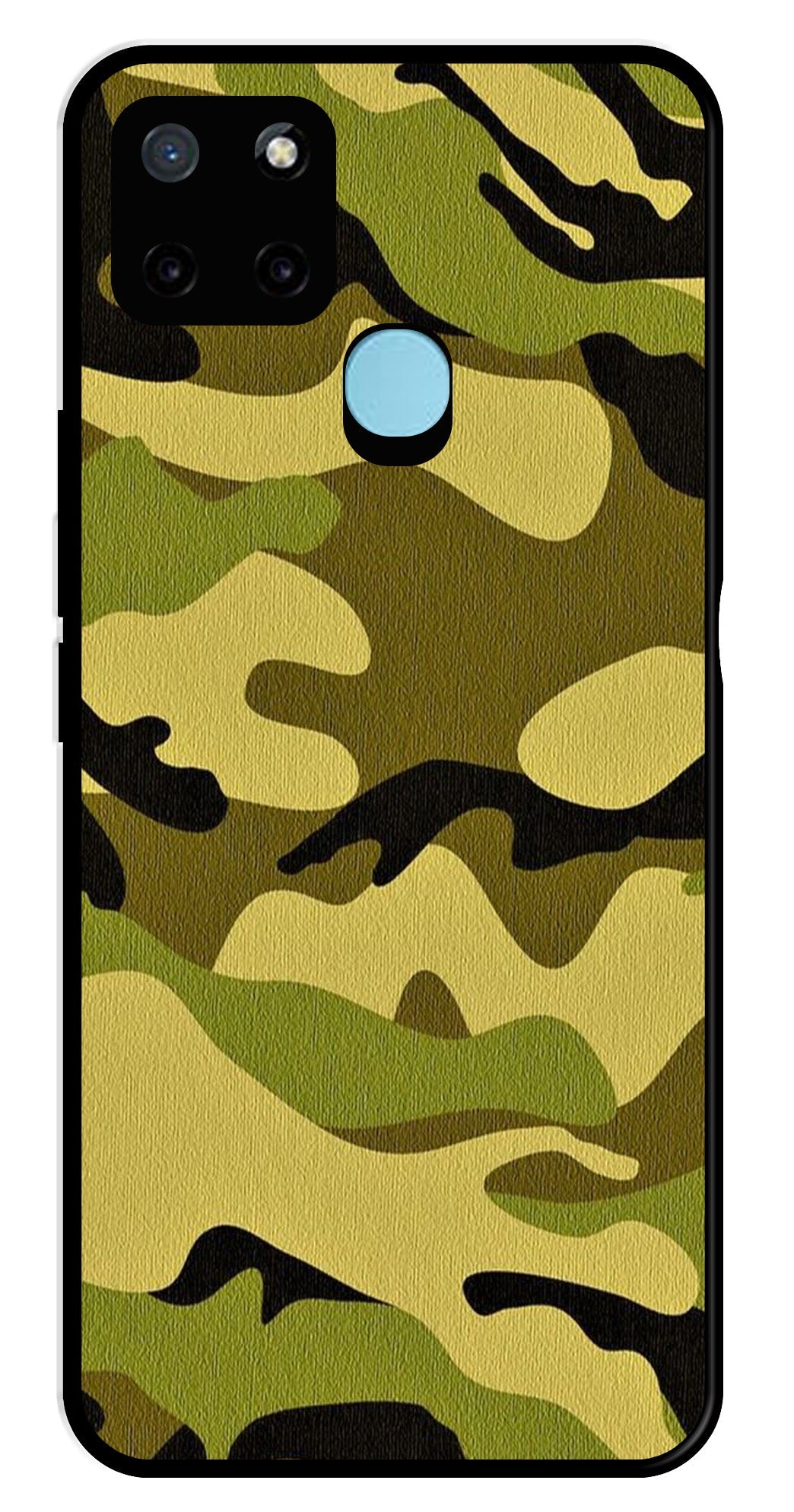 Army Pattern Metal Mobile Case for Realme C21Y   (Design No -35)