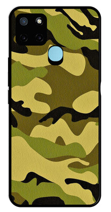 Army Pattern Metal Mobile Case for Realme C21Y