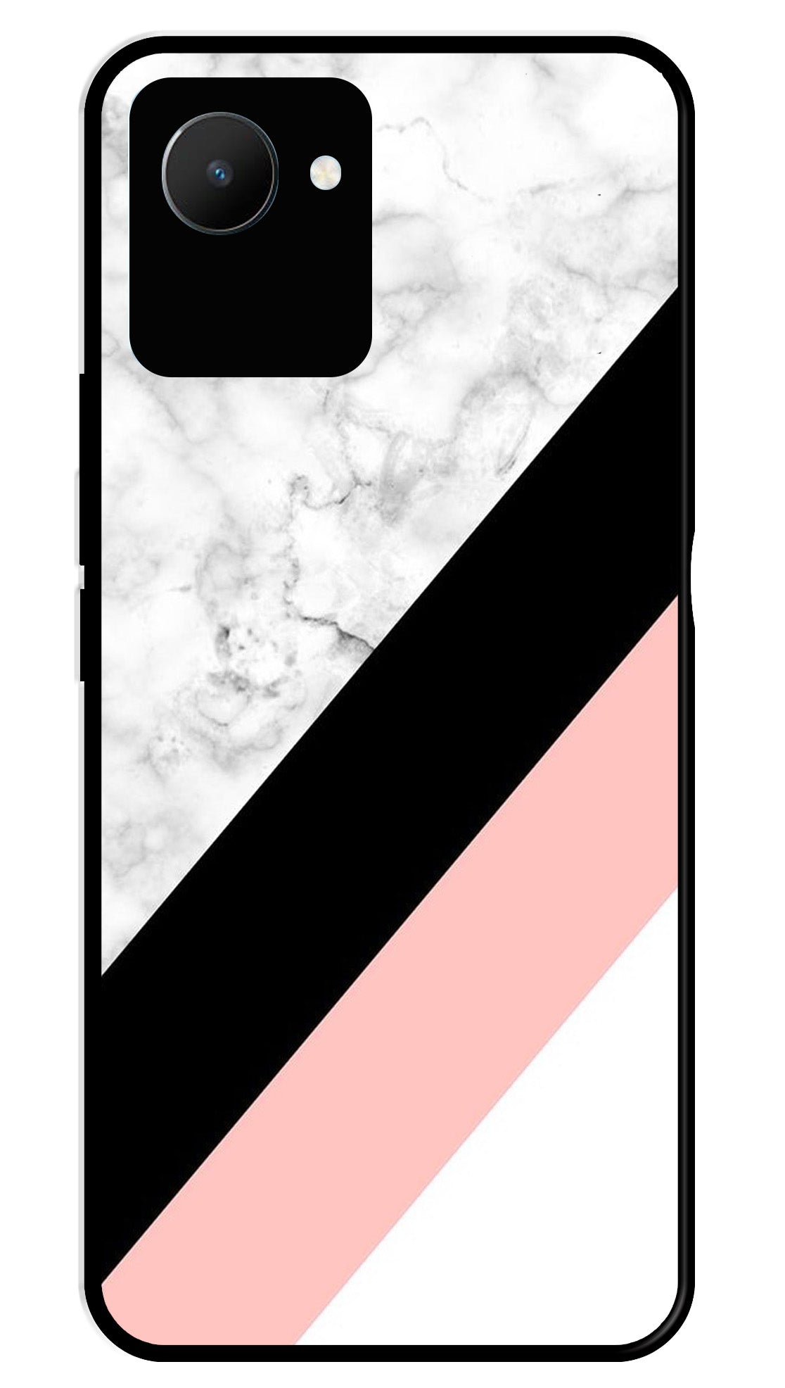 Marble Design Metal Mobile Case for Realme C30   (Design No -24)