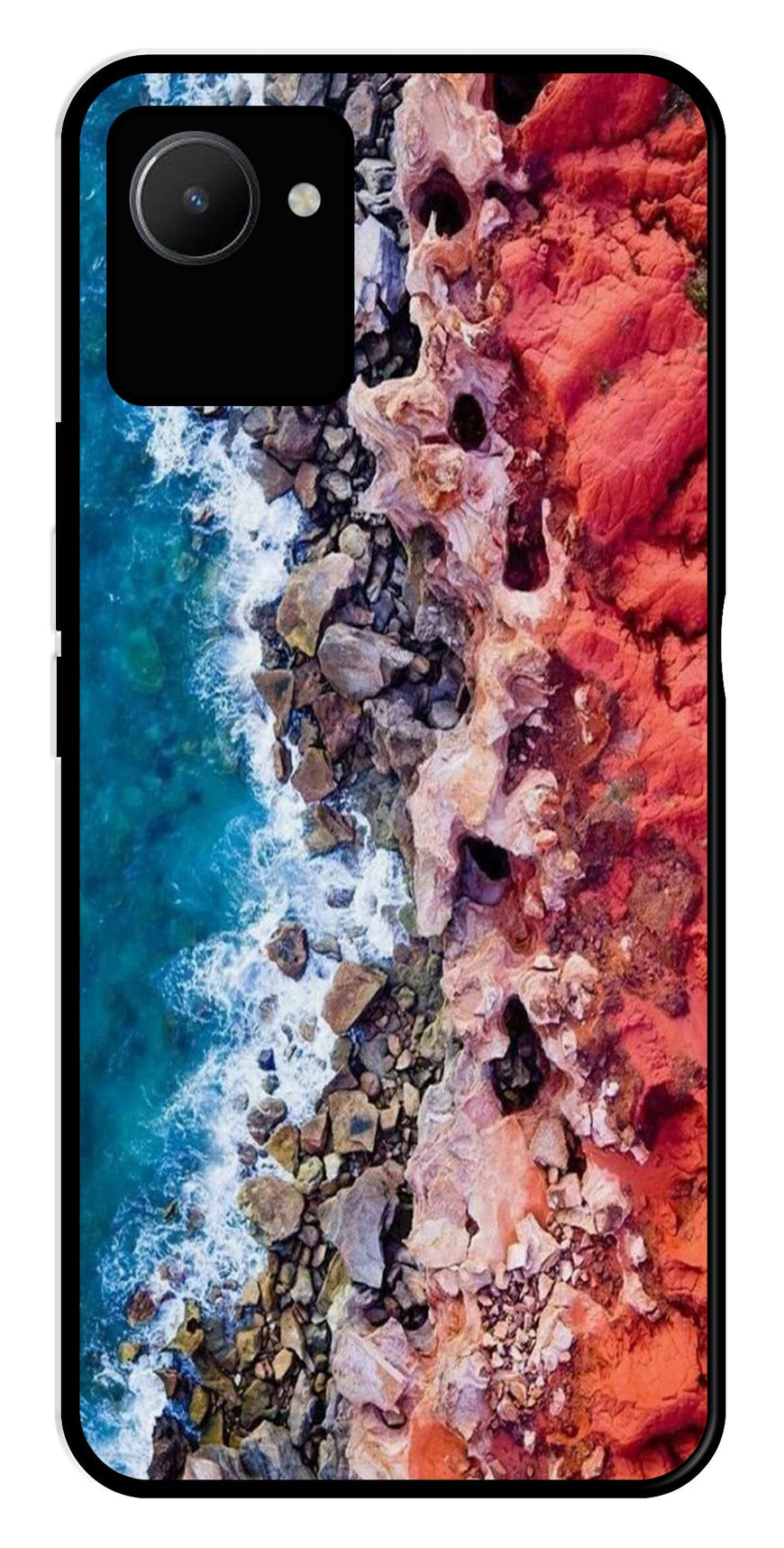 Sea Shore Metal Mobile Case for Realme C30s   (Design No -18)