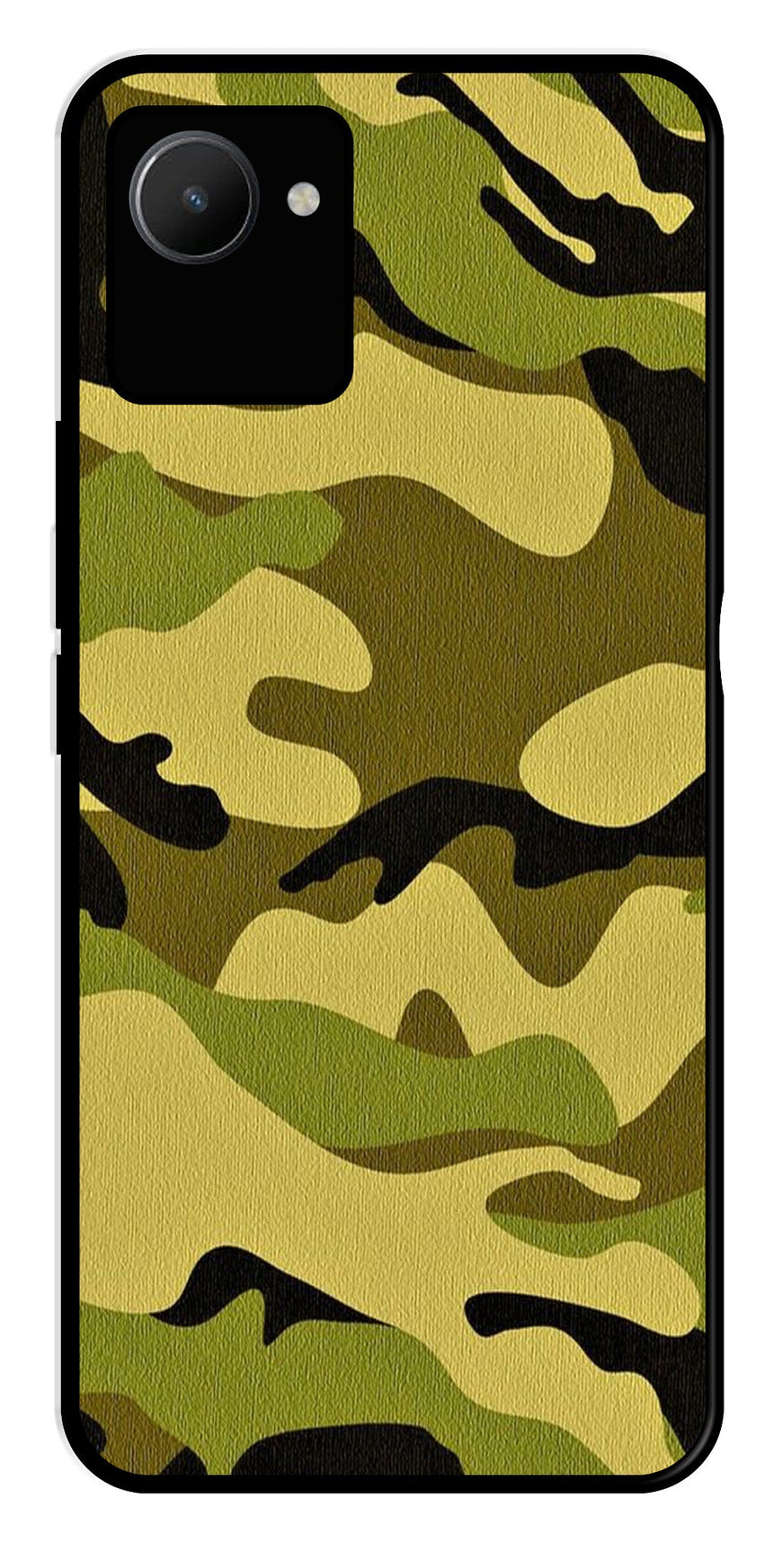 Army Pattern Metal Mobile Case for Realme C30s   (Design No -35)