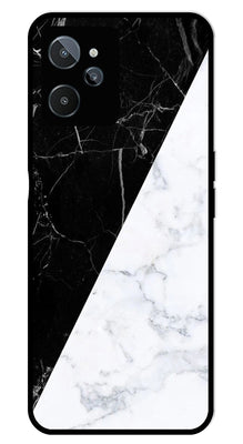 Black White Marble Design Metal Mobile Case for Realme C31