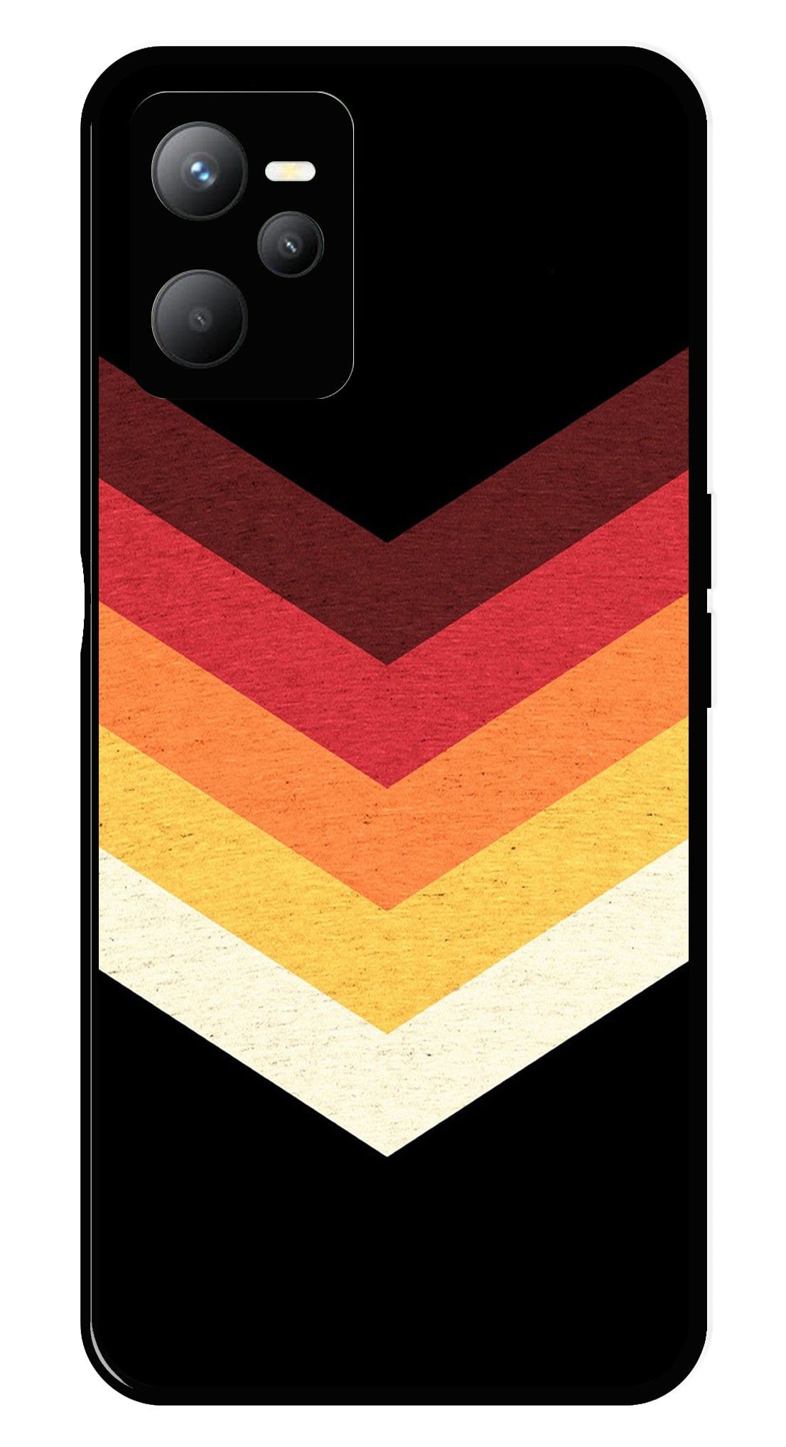 MultiColor Arrow Metal Mobile Case for Realme C35   (Design No -04)