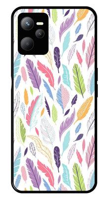 Colorful Feathers Metal Mobile Case for Realme C35